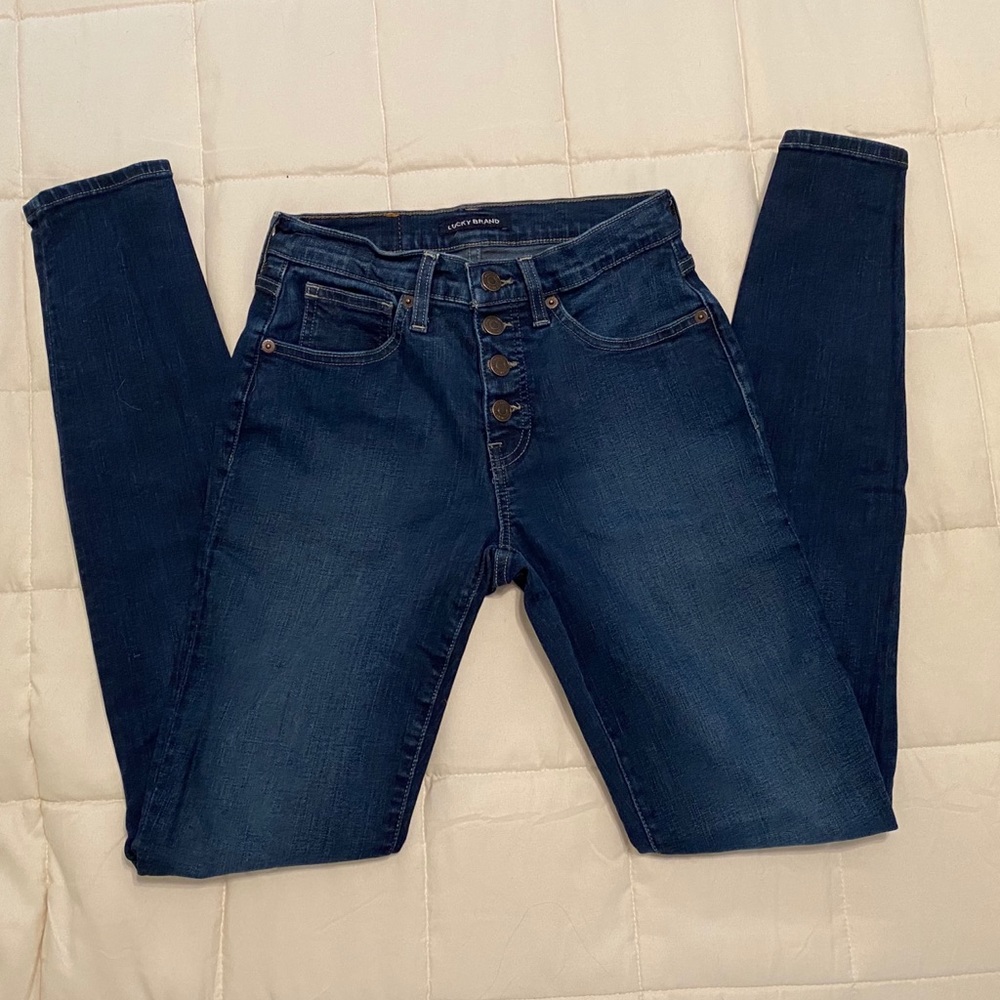 NWOT Lucky Brand Ava skinny button fly jean